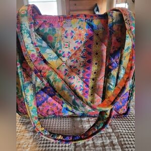 NATURAL LIFE / Colorful Nylon Floral Women's Tote